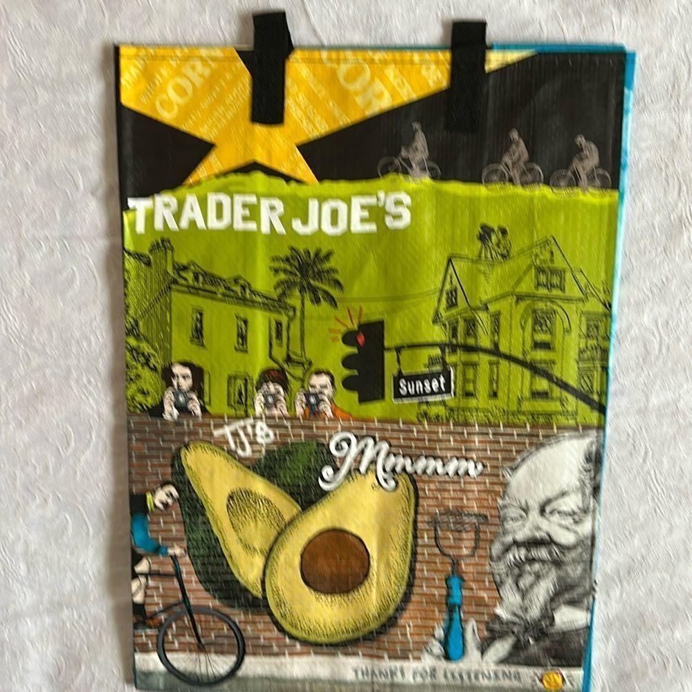 Trader Joe’s Plastic Reusable Shopping Tote Bag 6 Gallon California